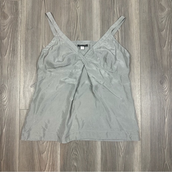 Eileen Fisher Gray 100% Silk Cami Top Small Sleeveless Minimalist Sample - Picture 1 of 7